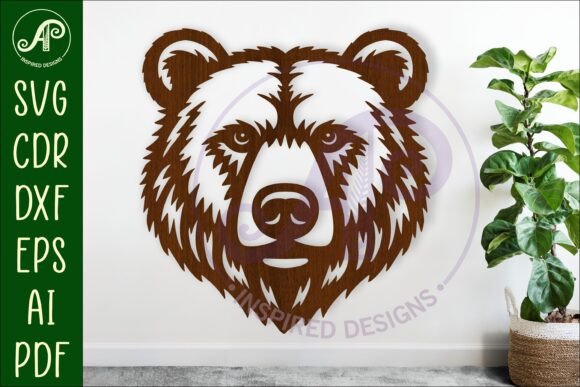 Download Bear Face Wall Art Sign, SVG File. - Premium Resources