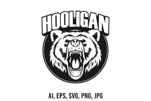 Download Hooligan Logo Template with Bear Mascot - Bear Collection