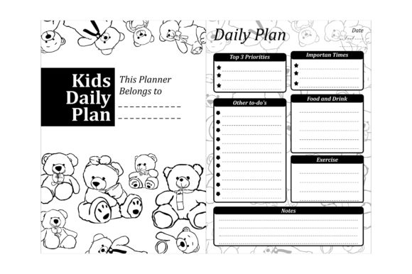 Download Kdp with Teddy Bear Line Art Theme - Bear Collection