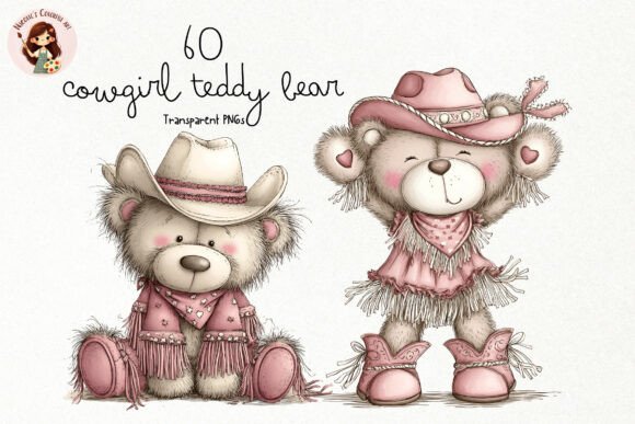 Download Cute Cowgirl Teddy Bear PNG Clipart - Bear Collection