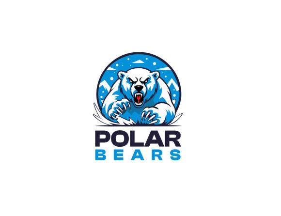 Download Angry Polar Bear Mascot Logo Template - Bear Collection