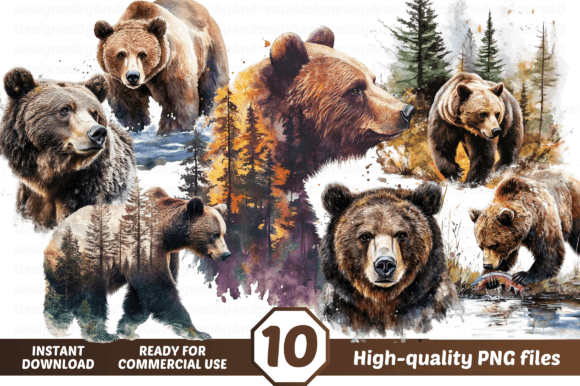 Download Bear in Forest Clipart, Grizzly PNG - Bear Collection