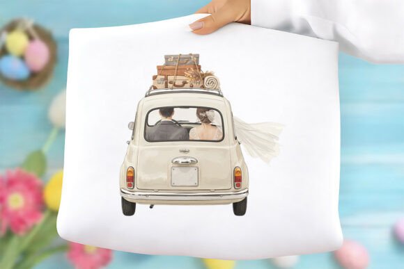 Download Vintage Wedding Car PNG - Vintage Collection