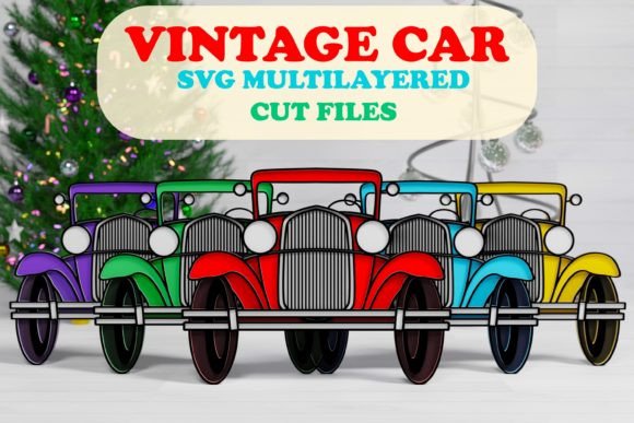 Download 3D Vintage Car SVG Multilayered Cut File - Vintage Collection